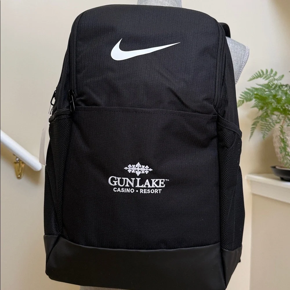 Nike Black Logo Gun Lake Casino Backpack for Men or Women.